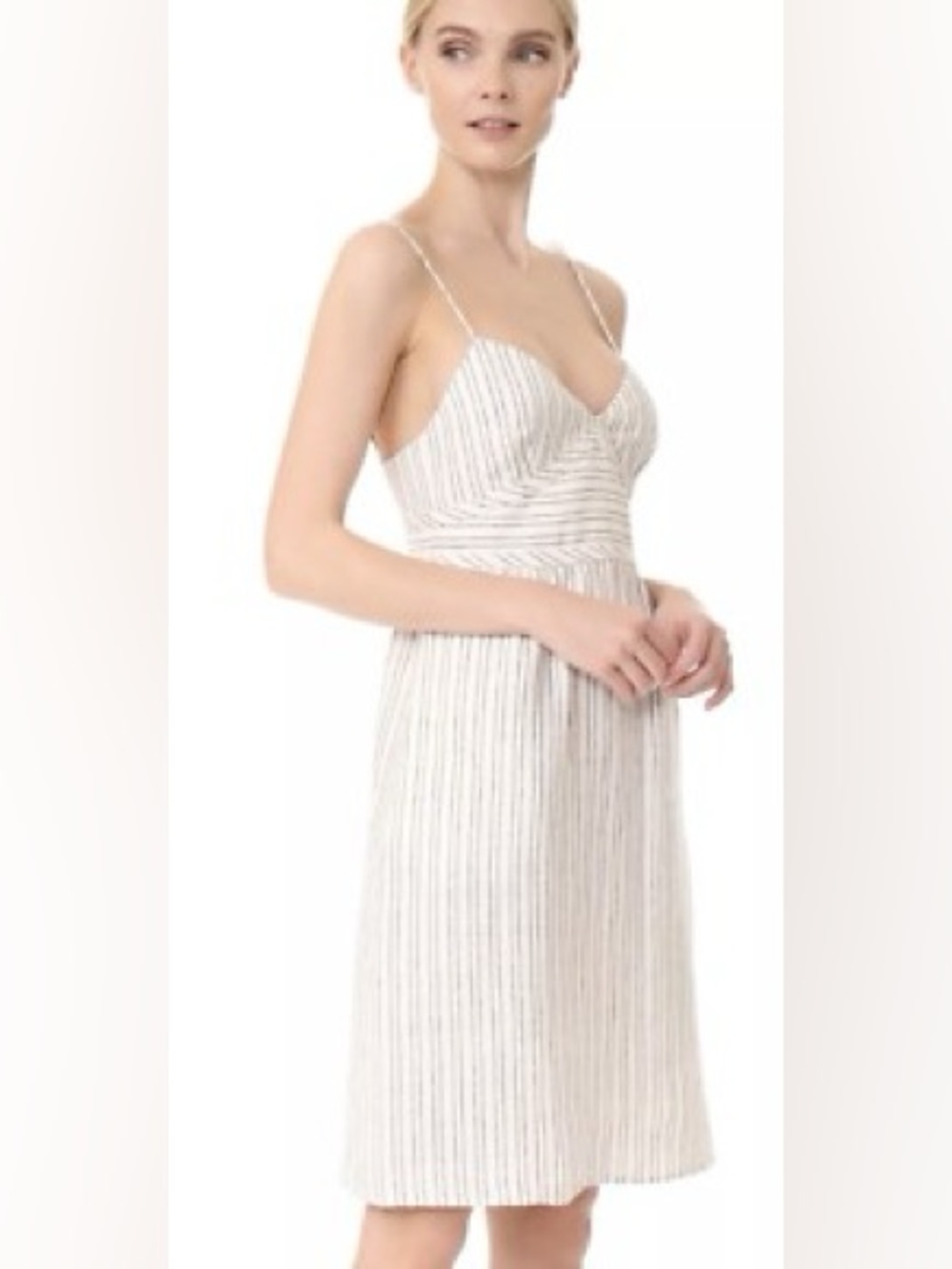Theory Melaena B striped linen dress